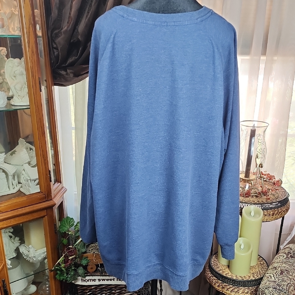 WILDFOX | Blue Dopamine Barbiecore Sweatshirt with Colorful Pastel Design | 2X - Picture 3 of 10